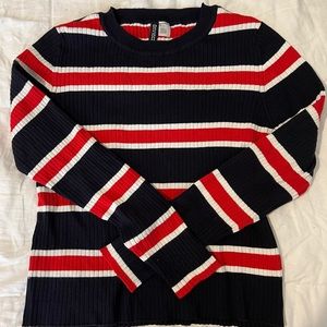 h&m striped long sleeve shirt